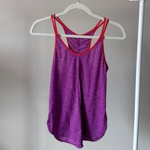 GUC lululemon purple and orange/red racer back tank